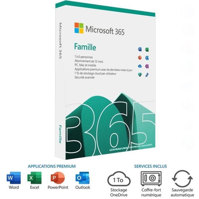Logiciel de bureautique Microsoft 365 Famille