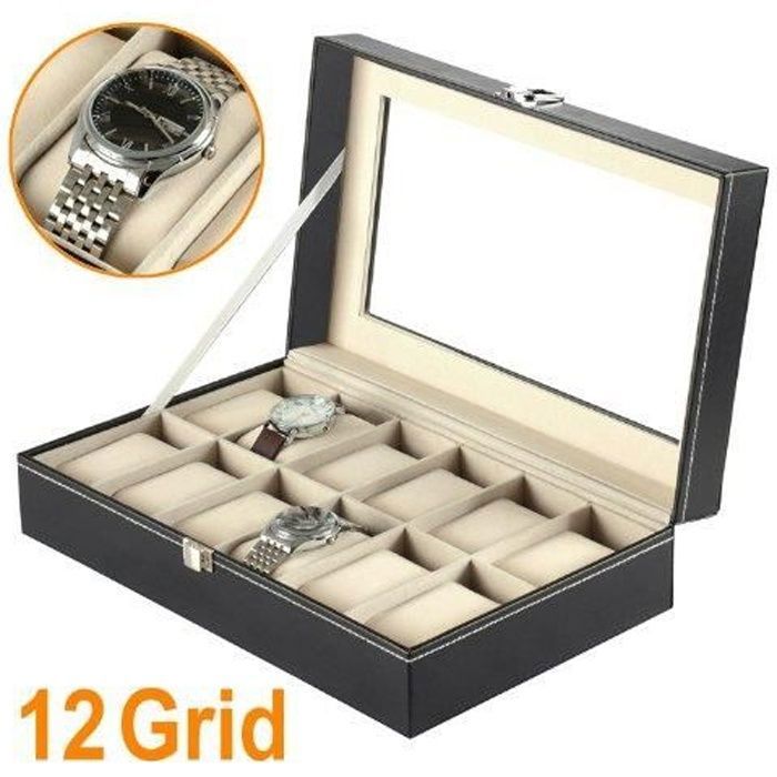 12 grille montre boîte en cuir*1