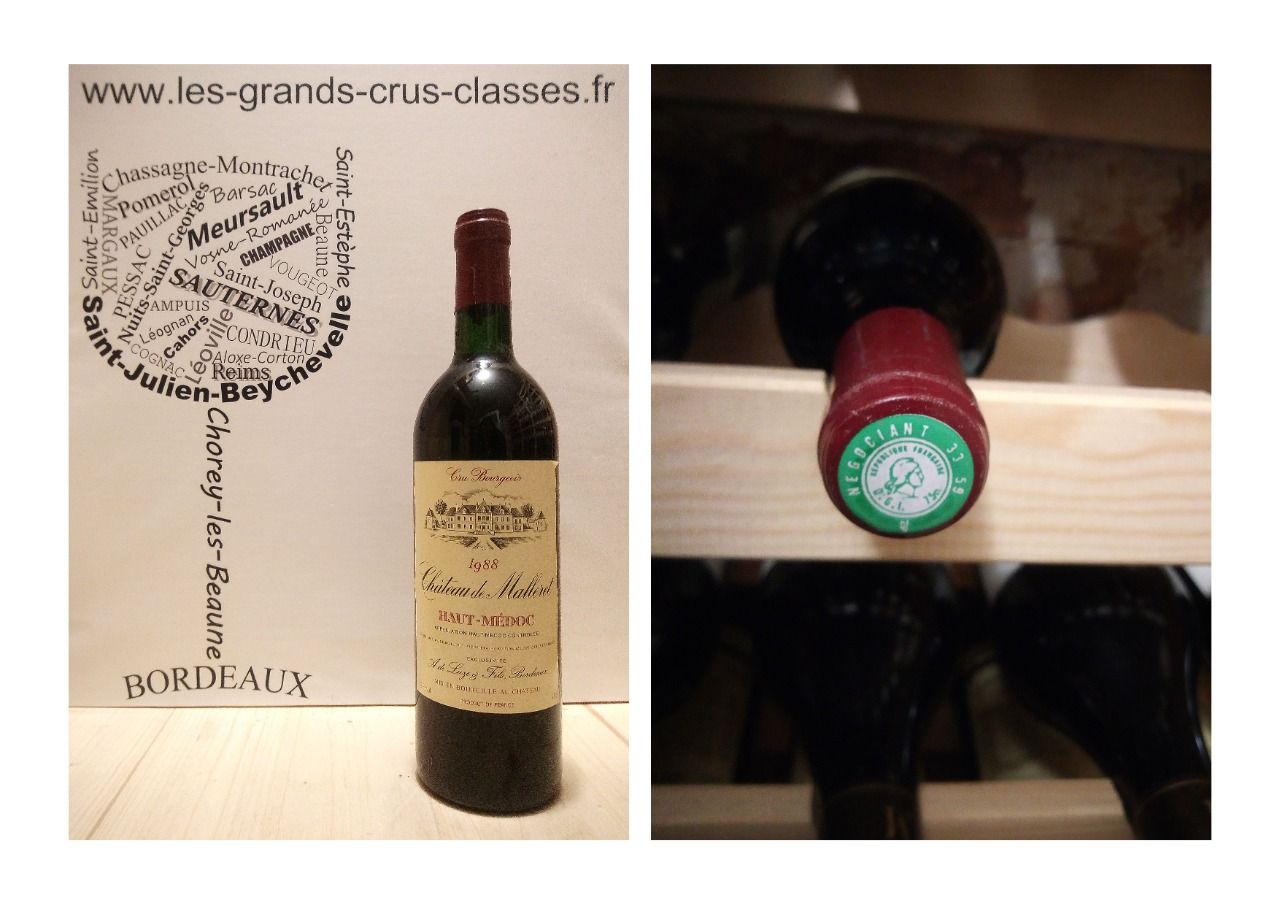 Château de Malleret 1988 - Haut-Médoc - Cru Bourgeois - 1 x 75 cl - Rouge