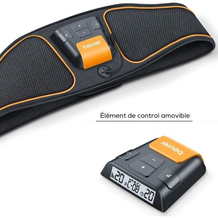 Beurer EM 37 Ceinture abdominale, Entraînement abdominal EMS, Electrostimulation musculaire pour renforcer les muscles abdominaux -