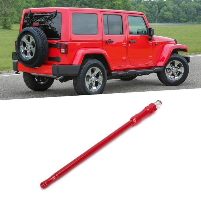 XUY Accessoire de remplacement d'antenne pour autoradio de 6,7 pouces pour Jeep Wrangler 2007-2017 (rouge)