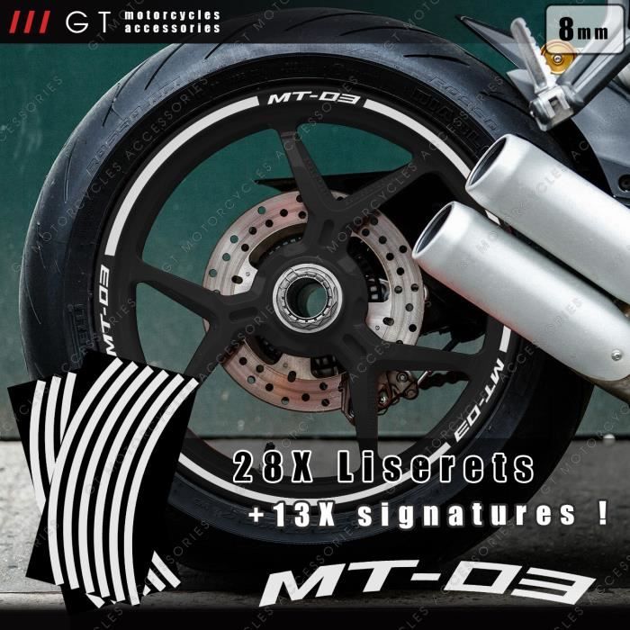 GRAFIC Autocollant Vignette de Jante de Roue de Motocyclette de Stickers Rouge
