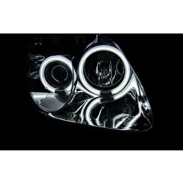Paire de feux phares Mercedes SLK R170 96-04 angel eyes CCFL chrome