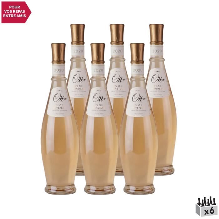 Côtes de Provence Clos Mireille Coeur de Grain Rosé 2020 - Lot de 6x75cl - Domaines OTT - Vin AOC Rosé de Provence