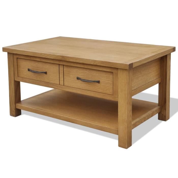 Table basse style contemporain Table de Salon Chên Table basse 88x53x45 cm Bois de chêne massif#964