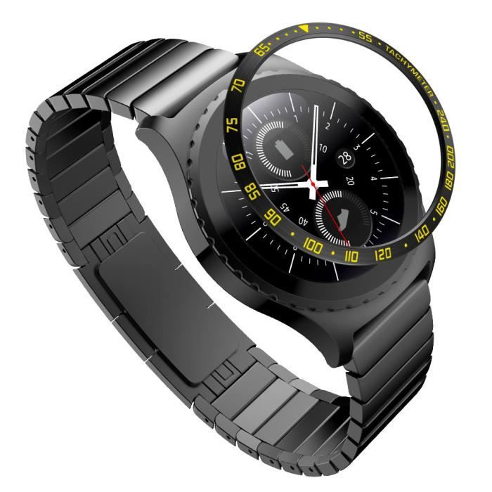 Lunette anneau style pour Samsung Gear S3 frontière galaxie montre 46mm-42mm-Gear S2 classique Bra E4-S2 Sport R720 42MM -XUNI2304