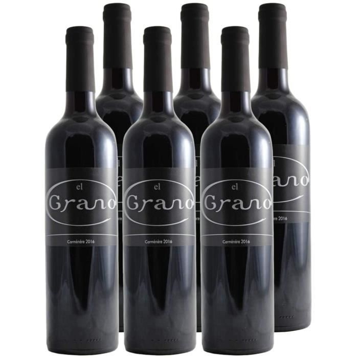 VIN ROUGE Chili Central Valley Carmenere Rouge 2016 - Bodega El Grano - Vin Rouge - Origine Chili - Cépage Carmén&240