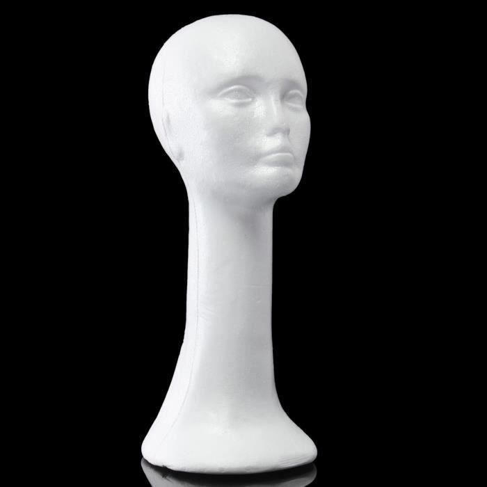 Polystyrène Socle Modèle Perruque D'affichage Tête Long Cou de Mannequin Mousse