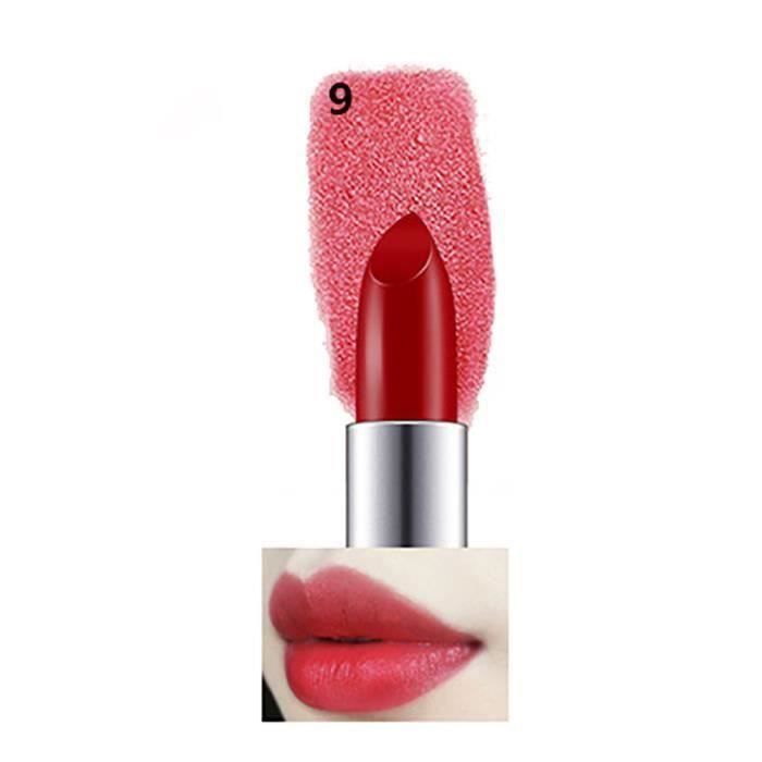 10 Couleurs de velours Cosmétiques femmes Matte Rouge à lèvres Lip Gloss Maquillage LLX80521002I