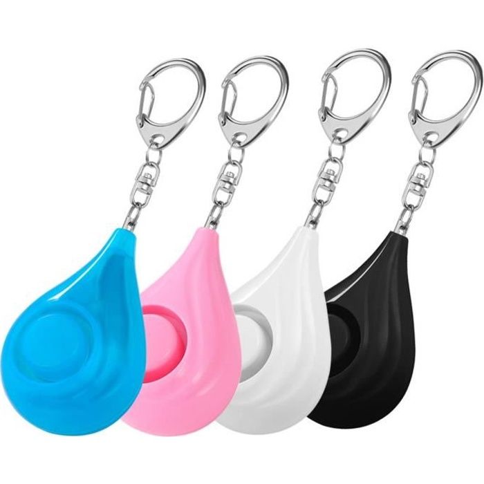 Alarme personnelle Safesound Keychain au sein de la batterie 130dB Alerte de sécurité Effets personnels pour les femmes Enfants Rose