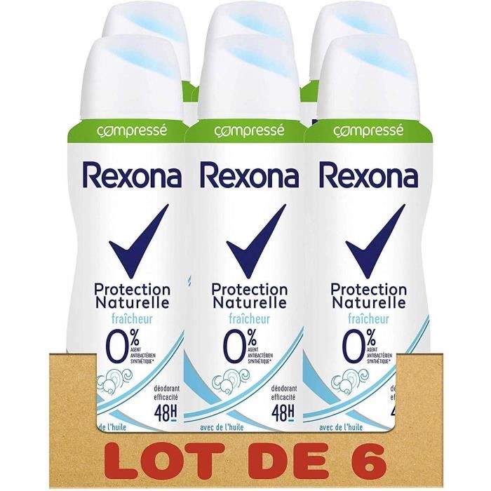REXONA Lot de 6 Déodorants Femme Spray Compressé Fraîcheur 48h - 100ml