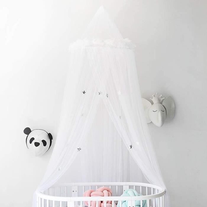 TENTE DE LIT teacuteristiques Ciel de Lit pour Bebe Flle et Garccedilon Mode Moustiquaire Tulle Deacutecorative pour Lit Beacute303