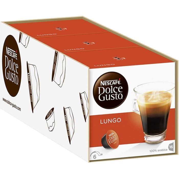 Nescafé - Nescafé - Dolce Gusto Caffè Lungo - Pack de 3 Sachets (48 Capsules)