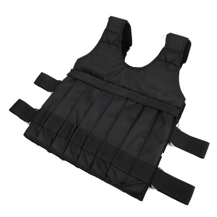 ARAMOX gilet lesté sport Gilet pondéré de formation d'exercice de gilet / veste de charge maximum réglable 20kg