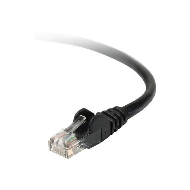 BELKIN Cordon de raccordement - RJ-45 (M) pour RJ-45 (M) - 3 m - STP - CAT 6 - Noir