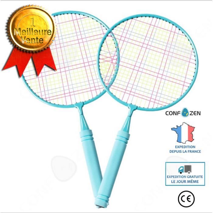 CONFO® Ensemble de raquettes de badminton pour enfants 3-12 ans élèves de la maternelle sports de plein air