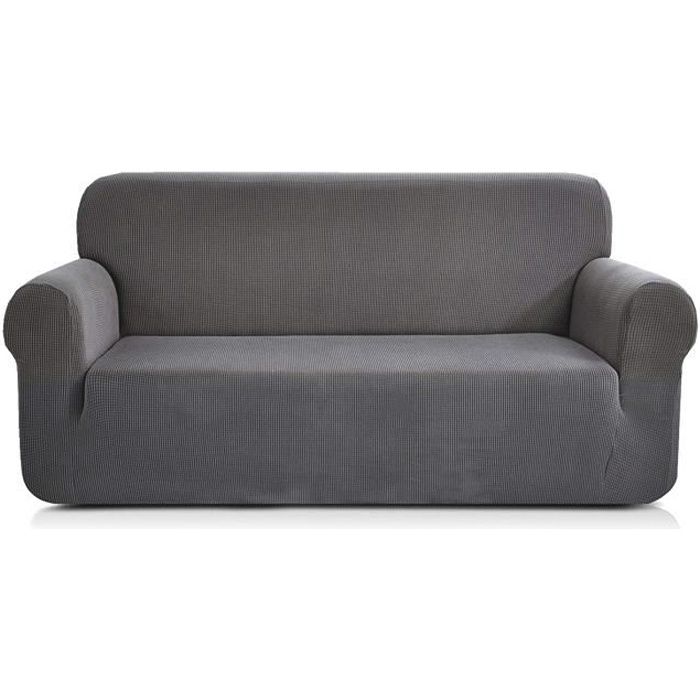 E-SENOIR- Housse de canapé extensible 3 Places pour Salon Chambre(gris)