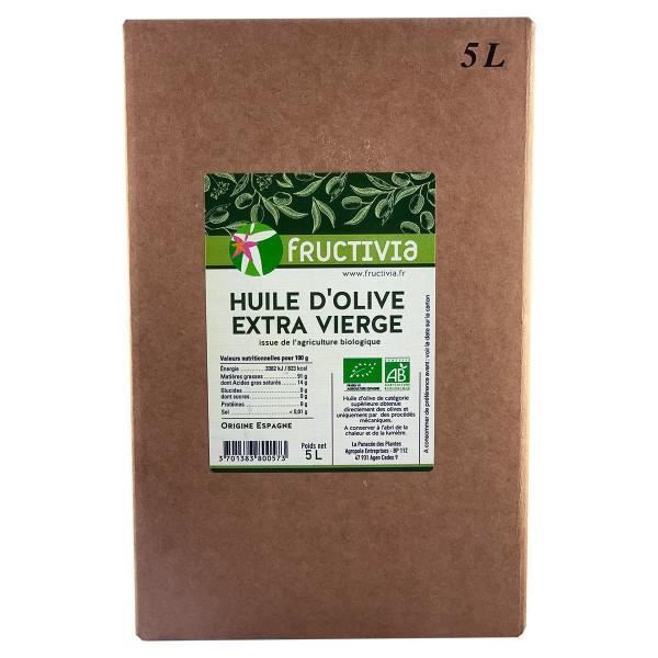 Huile d'Olive extra vierge Bio 5L - 5kg