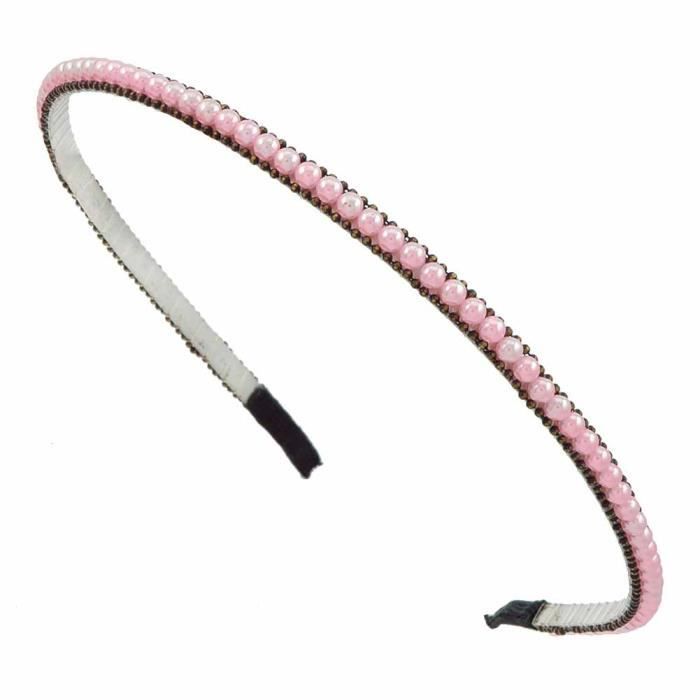 Bijoux de cheveux bandeau Bijou de tête Laiton Femme Rose Perle Nacre wz-T0053