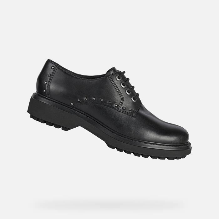 Geox D047AH00043 chaussures de tennis faible Femme NOIR