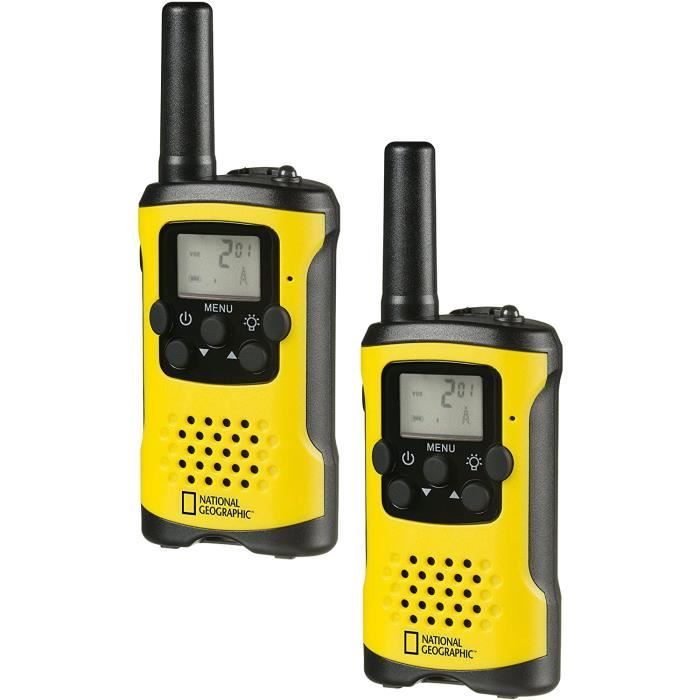 National Geographic talkie-walkie junior jaune 2 pièces