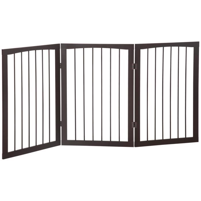 Barrière modulable pliable barrière de sécurité 160L x 76H cm bois de pin MDF 39 160x2x76cm Noir