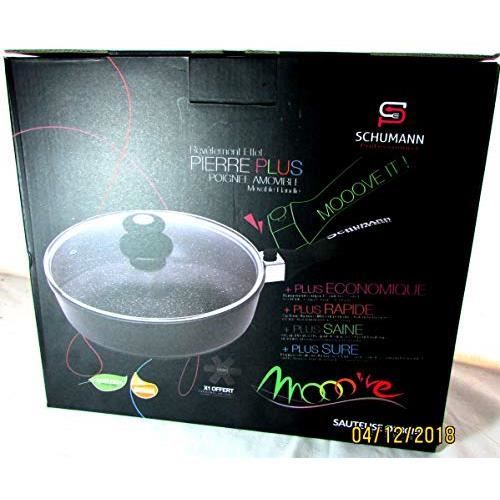 Sauteuse 28 cm manche amovible, induction, antiadhésive, Schumann professionnel