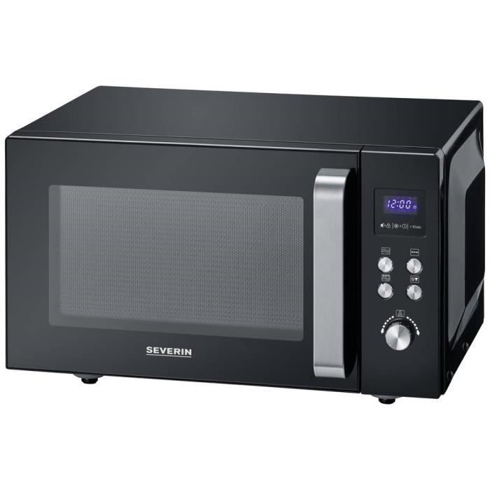 Severin MW 7760 Micro-ondes noir, acier inoxydable 900 W fonction grill