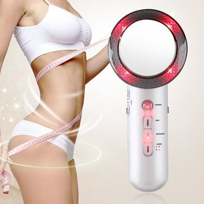 3 en 1 LED lumière Appareil de Massage Professionnel à Ultrasons Infrarouge EMS Enlèvement Graisse Cellulite pour Visage et Corps