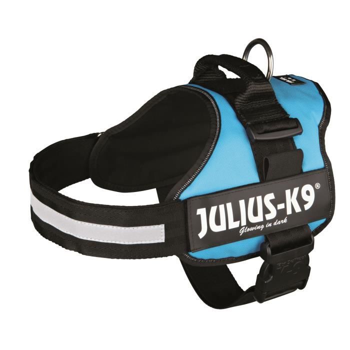 Harnais Power Julius-K9 - 2 - L-XL : 71-96 cm-50 mm - Aigue-marine - Pour chien
