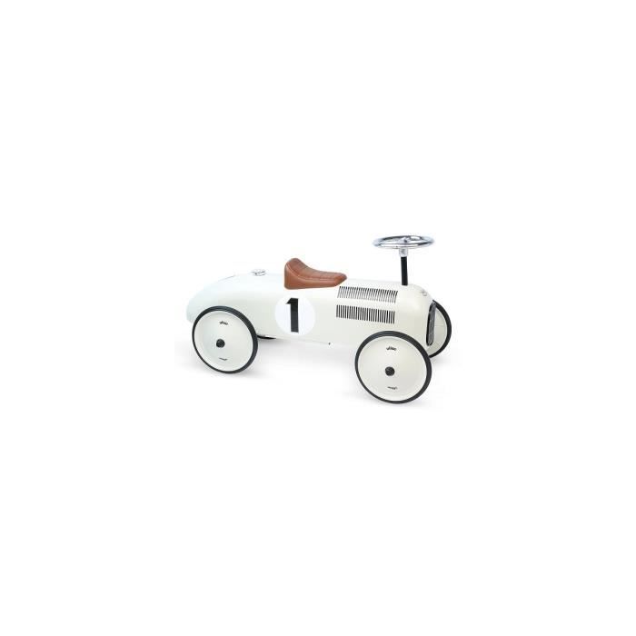 Porteur voiture de course en metal Blanc - Vilac - Des 18 mois