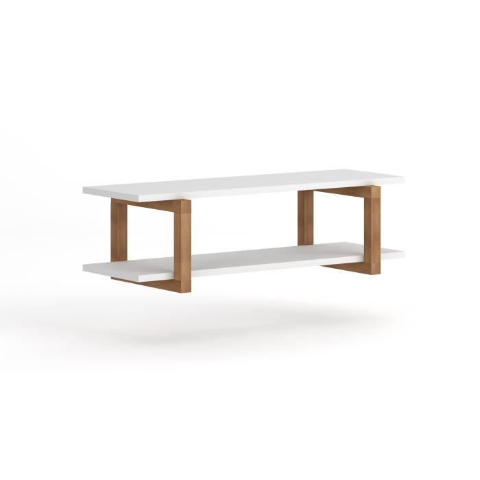 VIVALDI Étagère murale - OSLO - 80 cm - blanc mat - style moderne