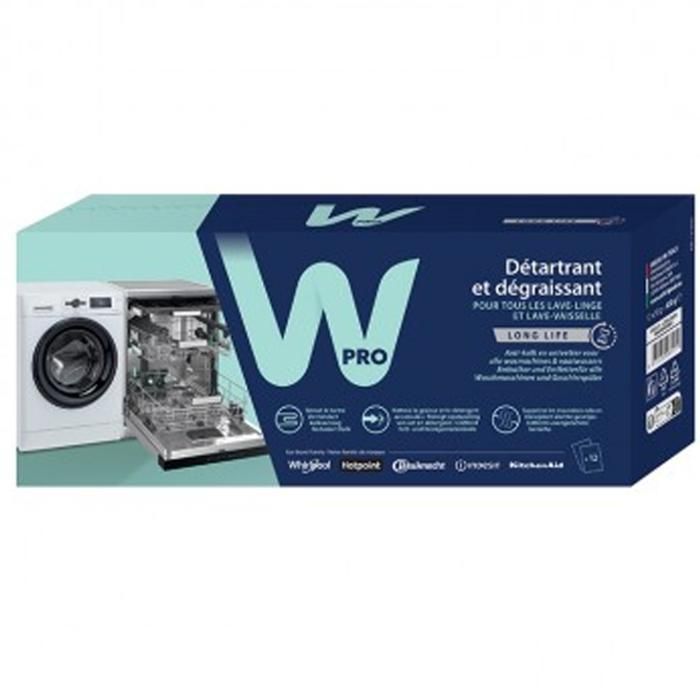 Détartrant /dégraissant 12 sachets (295004-15889) - Lave-linge - WPRO (18290)