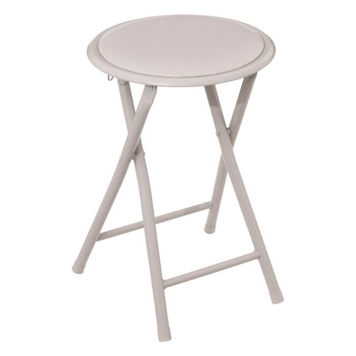 Tabouret pliant en PVC Elisa Atmosphera - Beige - Par 1 - Beige - Tabouret pliant en PVC Elisa Atmosphera - Beige - Par 1 - Beige -