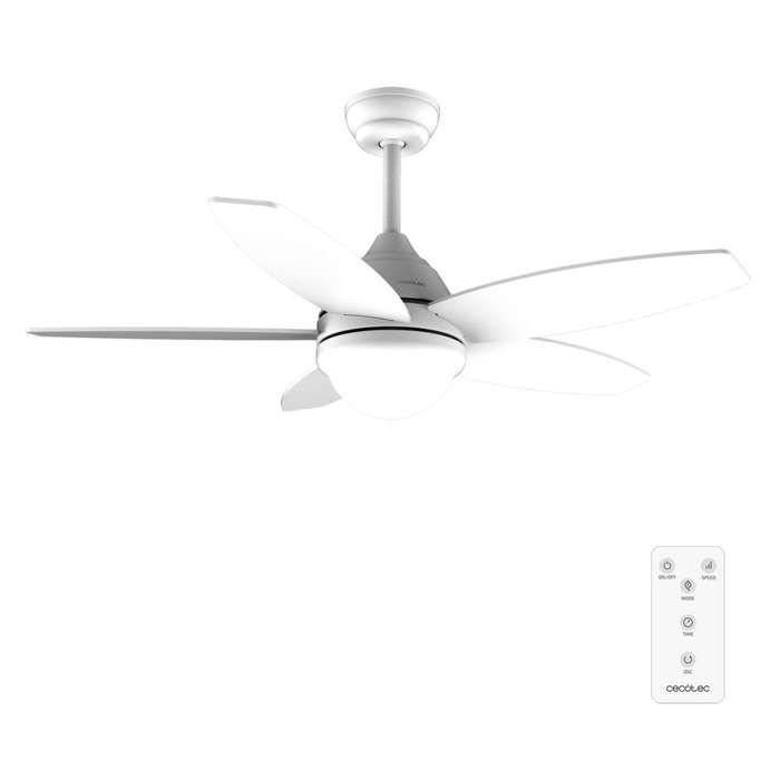 Ventilateur de plafond - CECOTEC - EnergySilence Aero 4200 LightWood - 106 cm - LED 3 teintes - Télécommande - Cecotec