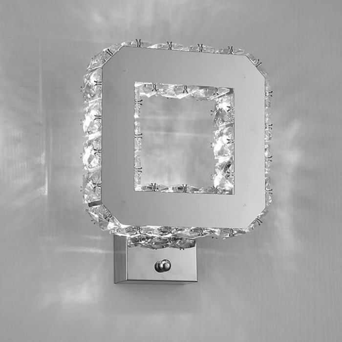 Applique murale dintérieur en cristal 12 W 1080 lm Lampe murale LED moderne en cristal Décoration Luminaire mural pour chambre à