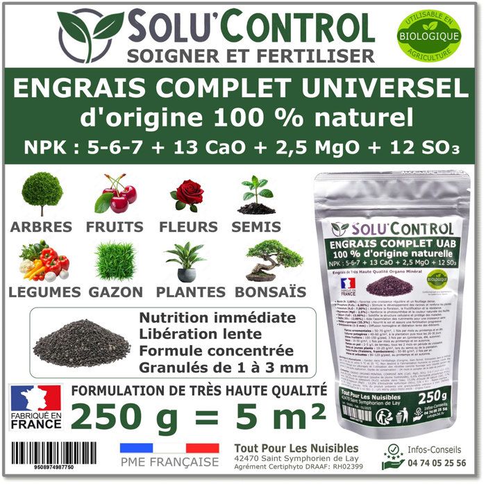 Engrais Spécial Tomates, Aubergines, Poivrons, Piments,, SoluControl - Formulation haute qualité Organo-Minerale - Maisons Insectes Engrais Spécial Tomates, Aubergines, Poivrons, Piments,, SoluControl - Formulation haute qualité Organo-Minerale - Maisons Insectes