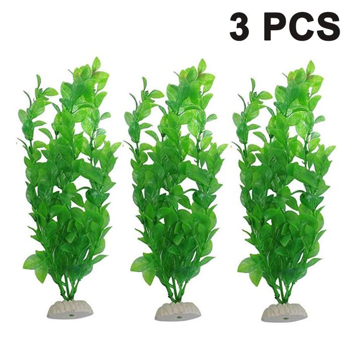 Meilleurs prix pour Dcoration de plantes artificielles pour aquarium plantes en plastique vertes Label
