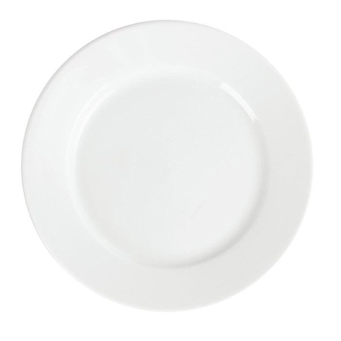 Assiettes à Bord Large Blanches 202(Ø)mm Lot de 12 Olympia