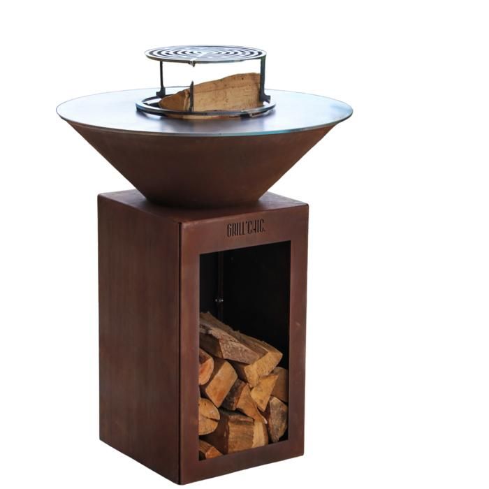Brasero Cevenol Corten Bois Rond 74 Simple Cuve