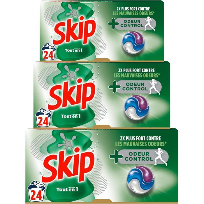 Lessive Capsules Anti-Odeur 3x24 Lavages - Cdiscount Electroménager