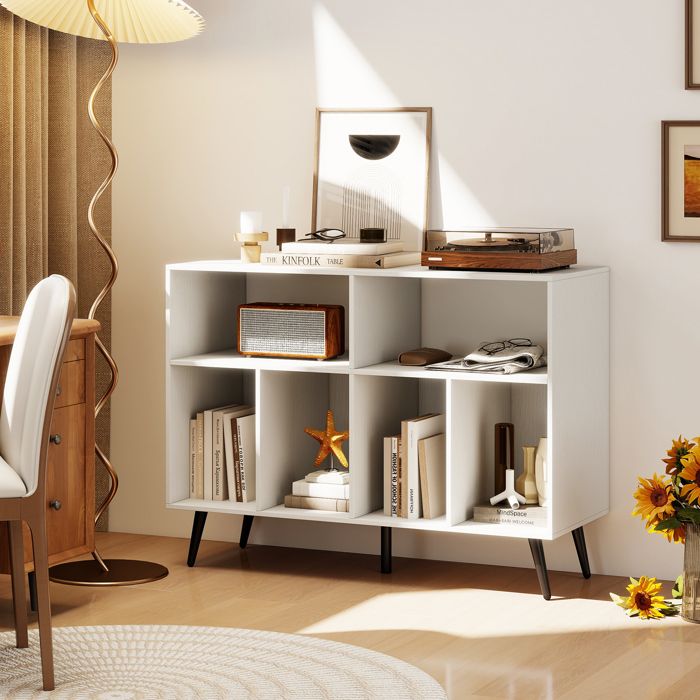 Porte-revues Sur Pied, Support De Rangement Pour Disques Vinyles, Pieds Antidérapants, Présentoir En Bois Pour Albums, Livres, Magazines, Fichiers (Couleur : Style 1, Taille : 80 X 30 X 127 Cm