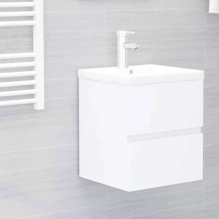Bon marché - Colonne sous lavabo - Armoire dévier Blanc 41x385x45 cmBois d’ingénierie plds330518