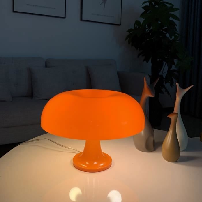 Spotaxe Lampe champignon orange lampes de chevet LED respectueuses lenvironnement pour la dcoration intrieureOrange