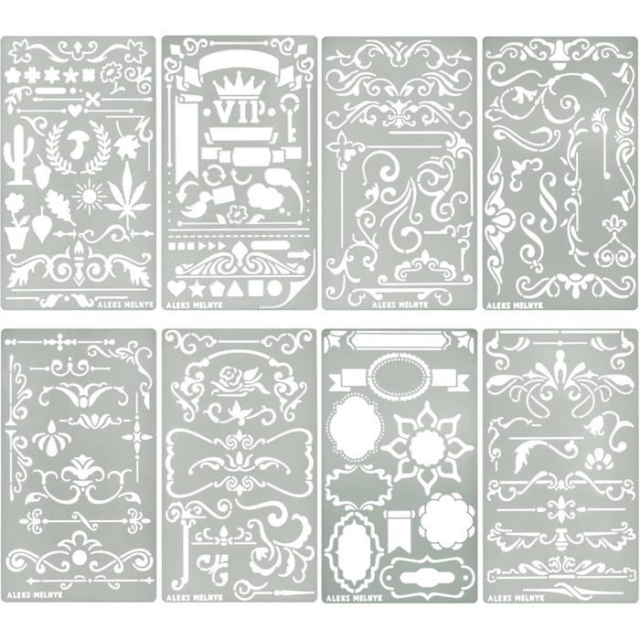 Pochoir mural floral vintage pochoir de peinture pour la décoration intérieure p