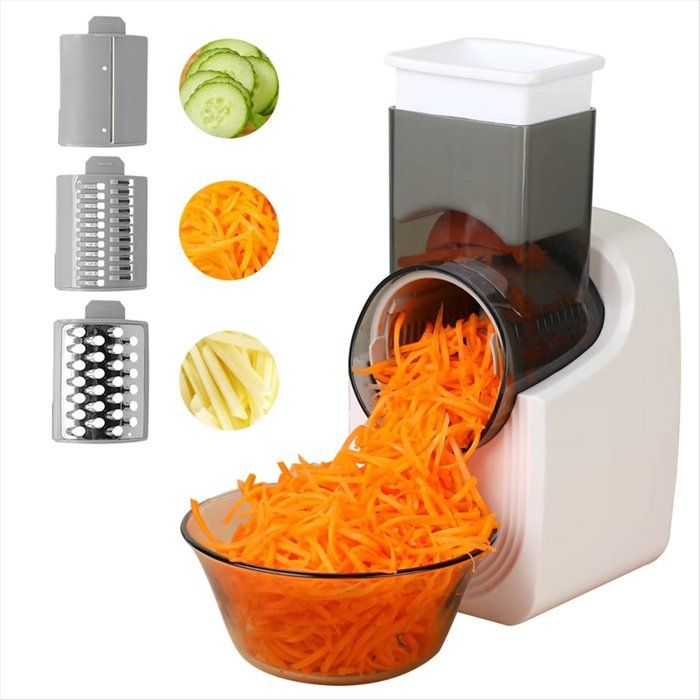 Râpe à Fromage Électrique Trancheuse Électrique Multifonctionnelle Trancheuse à Légumes Machine à Salade Robot Culinaire pour