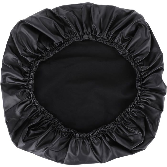 Housses de siège imperméables et amovibles en cuir synthétique avec attaches élastiques pour chaises de salle à manger (noir)