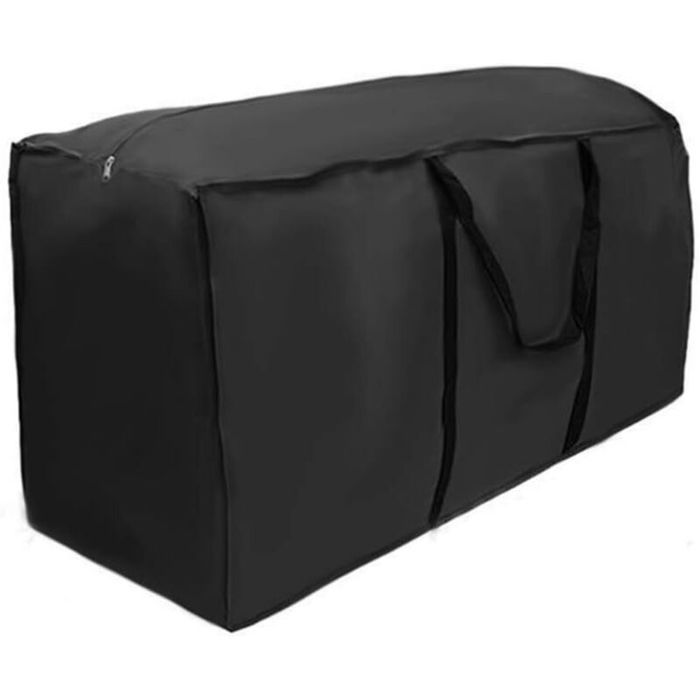 Sac de rangement pour coussins de jardin - PZCC - Noir 120x40x55cm - Imperméable - Tissu Oxford 210D - Très grande capacité