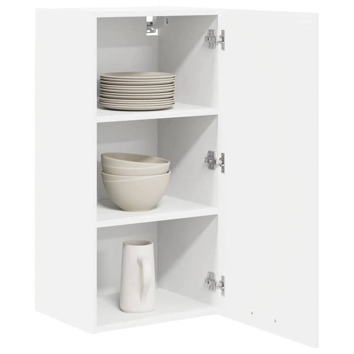 BEAU Blanc Placard suspendue - ZENCORE - Armoire Murale Blanc 40x31x80cm - bois dingénierie LH14610