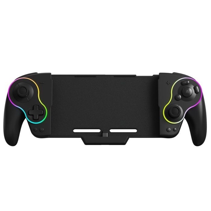 Manette de jeu éclairage RGB capteur de mouvement à six axes moteur de vibration multifonctionnelle ergonomique noir
